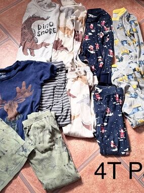 Carter's Boys Pajama Set Lot - Navy, Gray, Green, Cream, Yellow